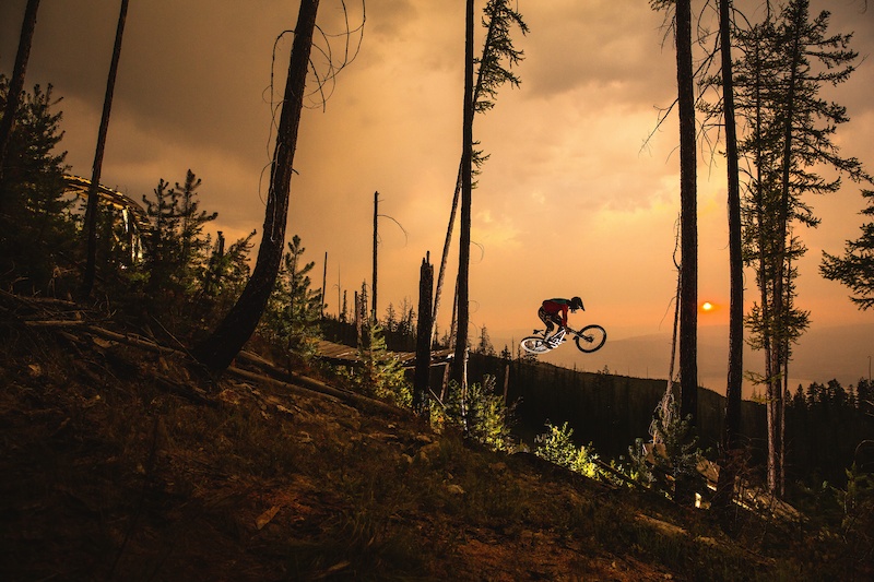 Spencer table topping it between some glorious pieces of woodwork, as most of the Okanagan burns behind him.  Over a year planning to finally get this shot the way I wanted it, but stoked on how it turned out in the five minutes of light we ended up having to work with.