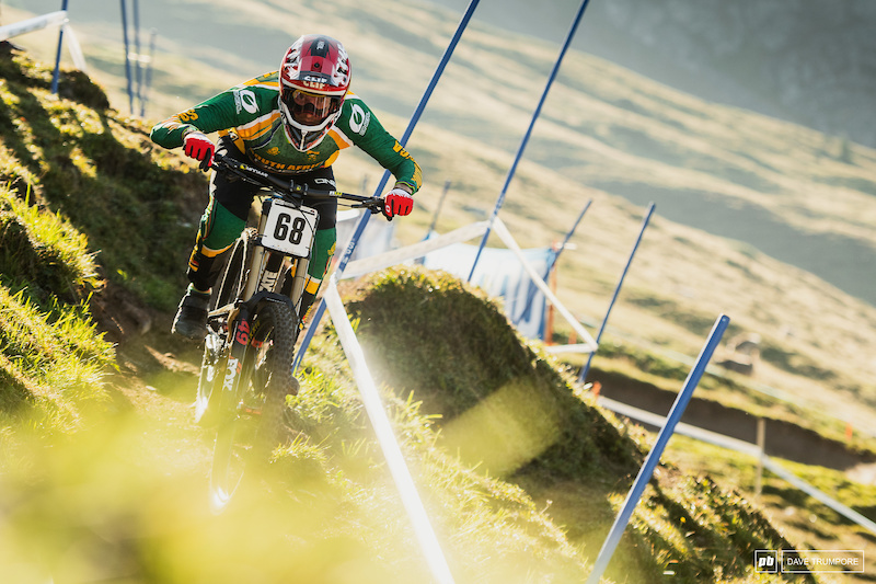 Greg Minnaar had a strong race today to finish just over 2 seconds out of the medals.