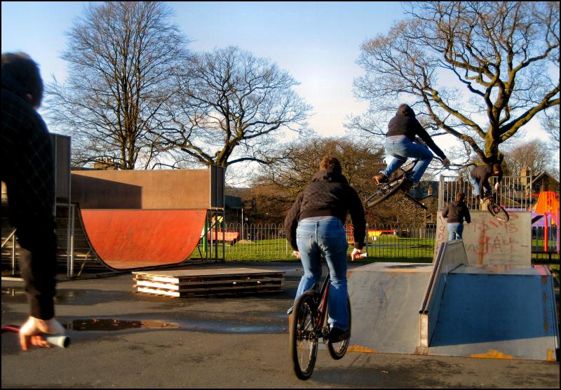 Sequence of a run at the skatepark