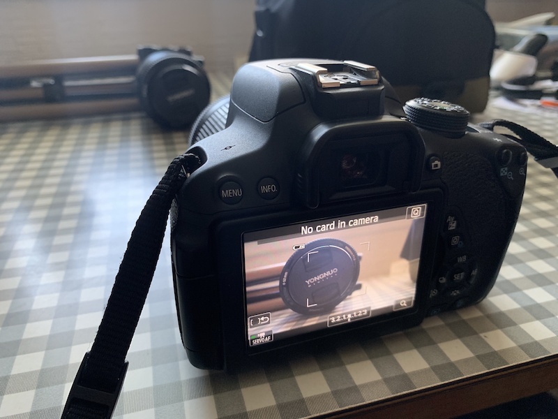 Canon 700d ultimate starter kit. Comes with Canon 18-55mm kit lens with various filters, Yongnuo 50mm f1.8 lens with neutral density filter, spare battery, lens hood, Konig tripod and Canon carry bag. All essentially new.