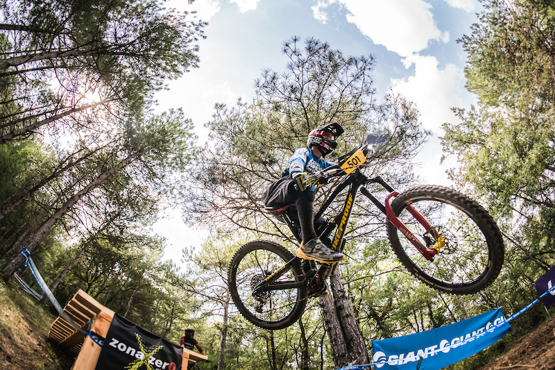 Elliott Heap at NA in Ainsa, Spain photo by Nukeproofinternational Pinkbike