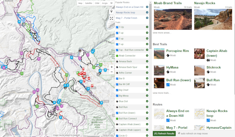 browse trails by map