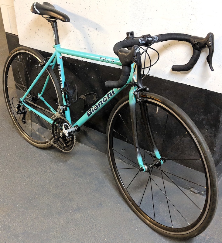 Bianchi Eros Celeste Steel Road Bike 
