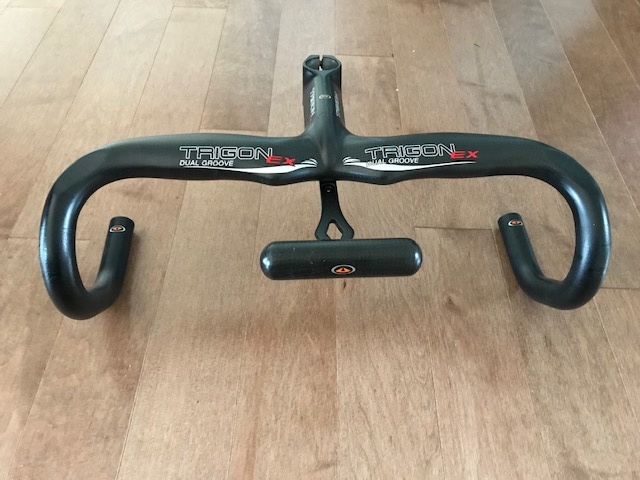 Used Trigon Carbon handlebar (40cm) stem (11cm) For Sale