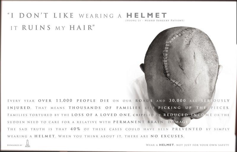 "I don't like wearing a helmet 
 it ruins my hair"
