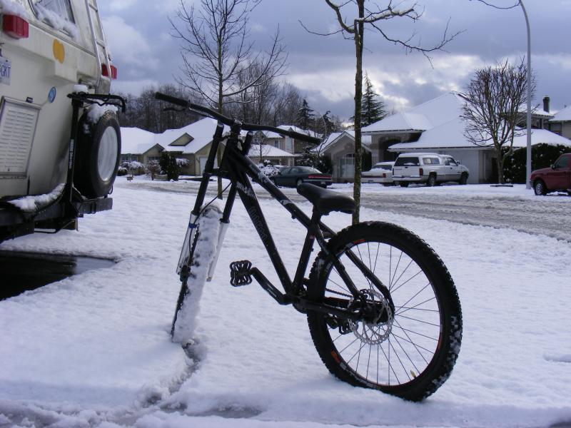 my bike in snow