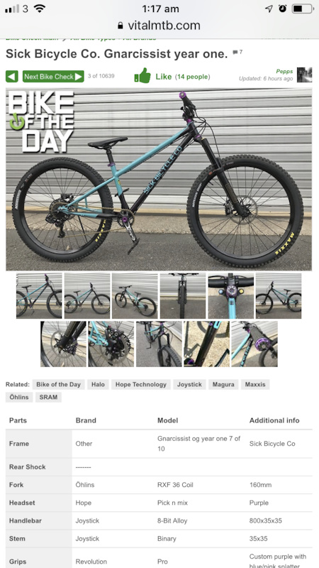 vital mtb bike of the day