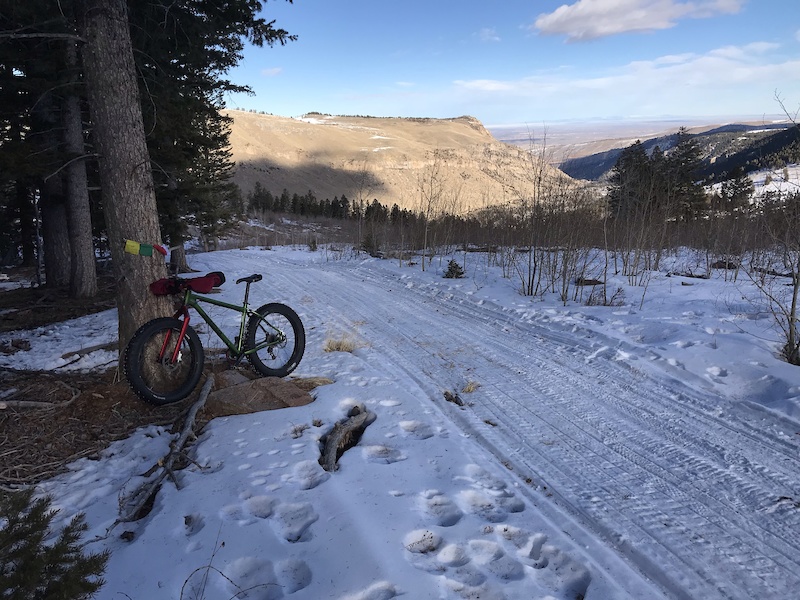 Snowmobile Trail Mountain Biking Trail Lander, Wyoming