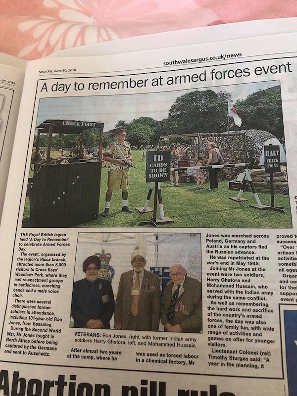 Armed Forces Day. An event organised by the Royal British Legion. Did the photoshoot, got it published also