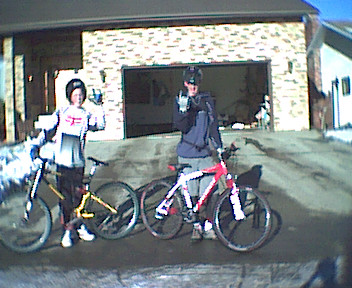 This is Mike and Troy with there bikes. Brodie Jetson and Specialized Rockhopper 