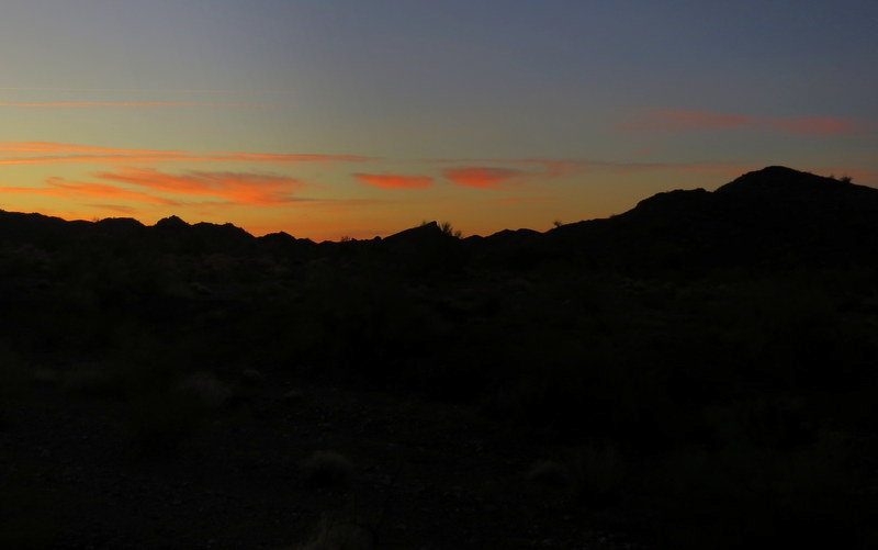 Sunrise in the Mohave.