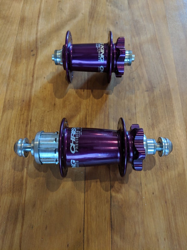 2012 Ultra Rare Purple Chris King ISO SS Hub Set For Sale