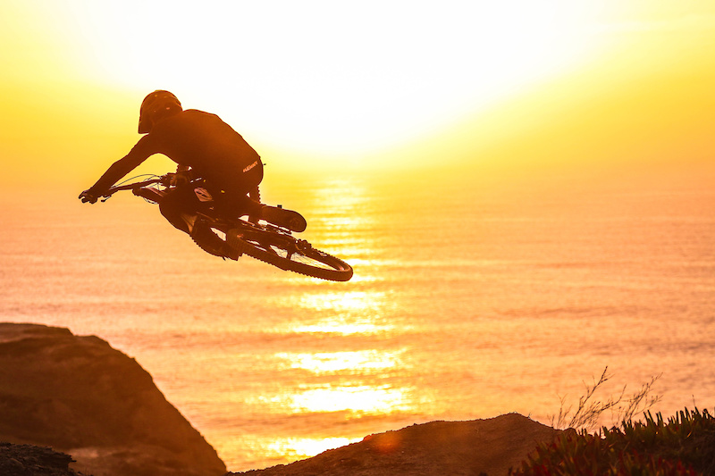 Sunset session for transition bikes with legendary rider Emanuel Pombo