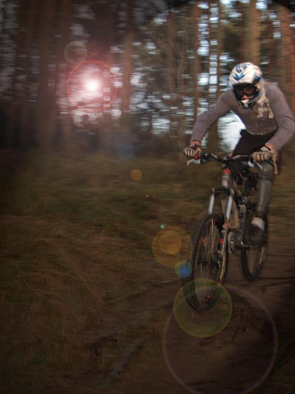 flying through the trails but has been photoshopped