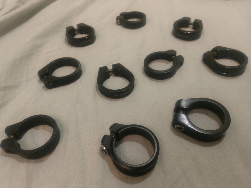 Giant 35mm seatpost clamp lot of 10 seat clamps For Sale