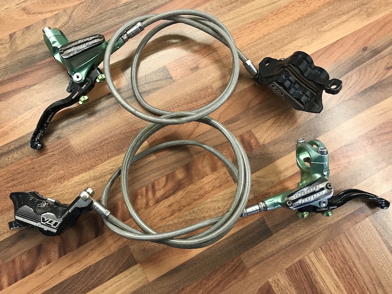Hope Tech 3 V4 Brakes in Team Green For Sale