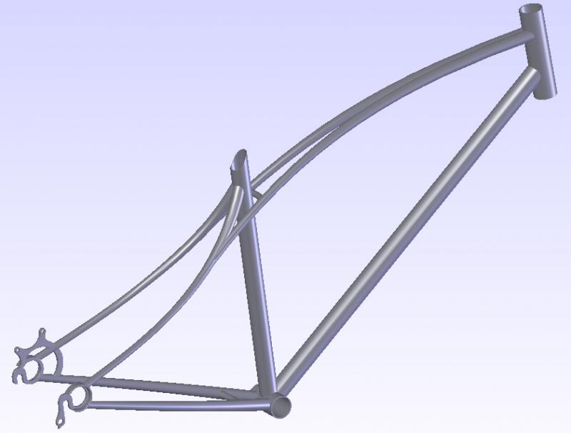 First concepts for a custom steel bike for Mr. El Perro Diablo