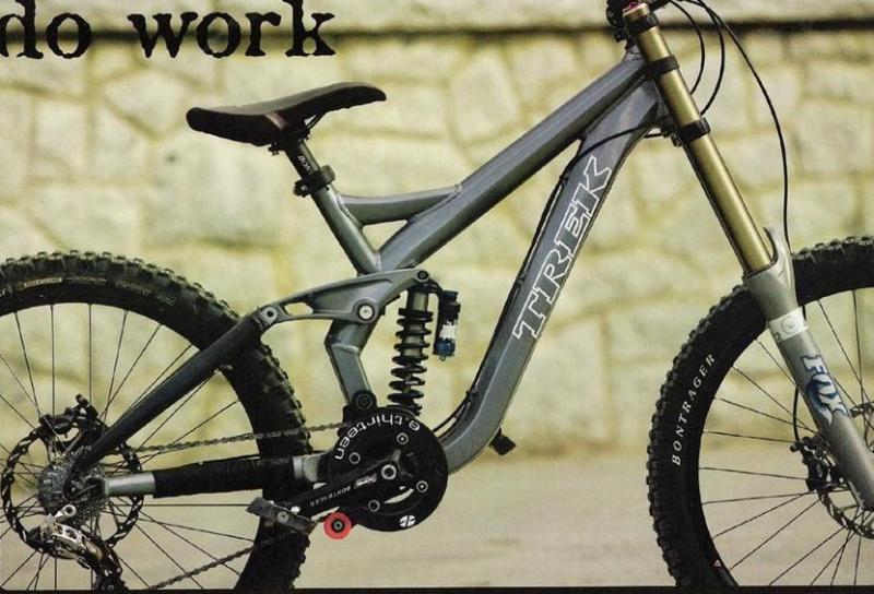 Here is a photo that I found on MTBR.com of the prototype Trek Session 8. I believe it will be available to buy in 2009.