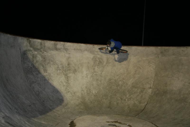 riding deepend of bowl