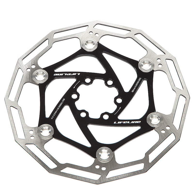 NEW Pair 160 + 180mm 6 bolt Floating Rotors Black For Sale