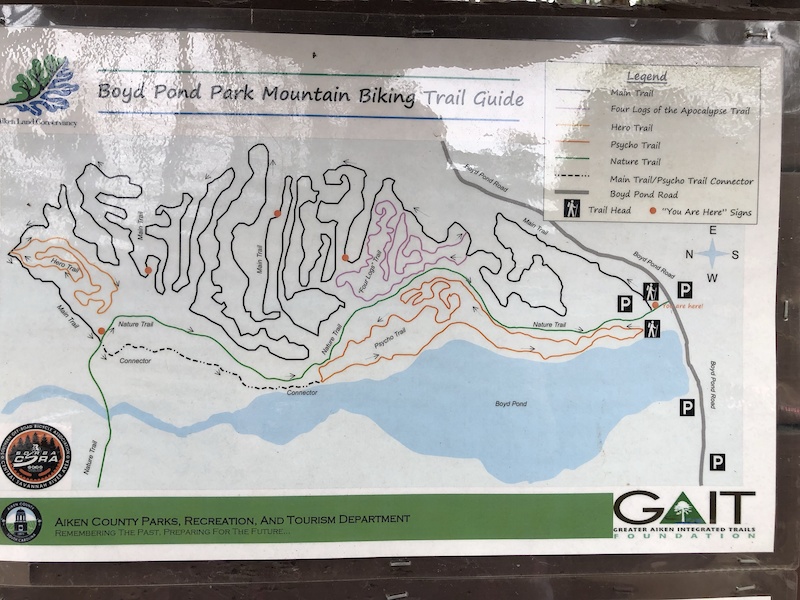 Boyd Pond Park, Aiken Mountain Biking Trails Trailforks