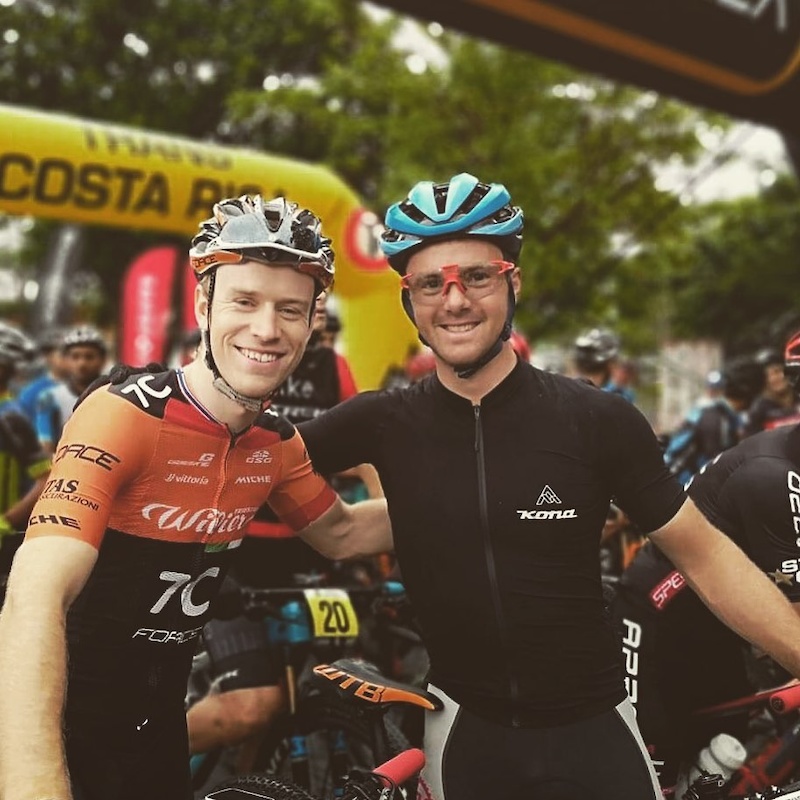 A Norweigan and a Canadian on the Stage 3 startline.