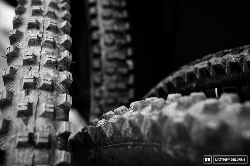 Tire choices at the ready. The weather looks grim.