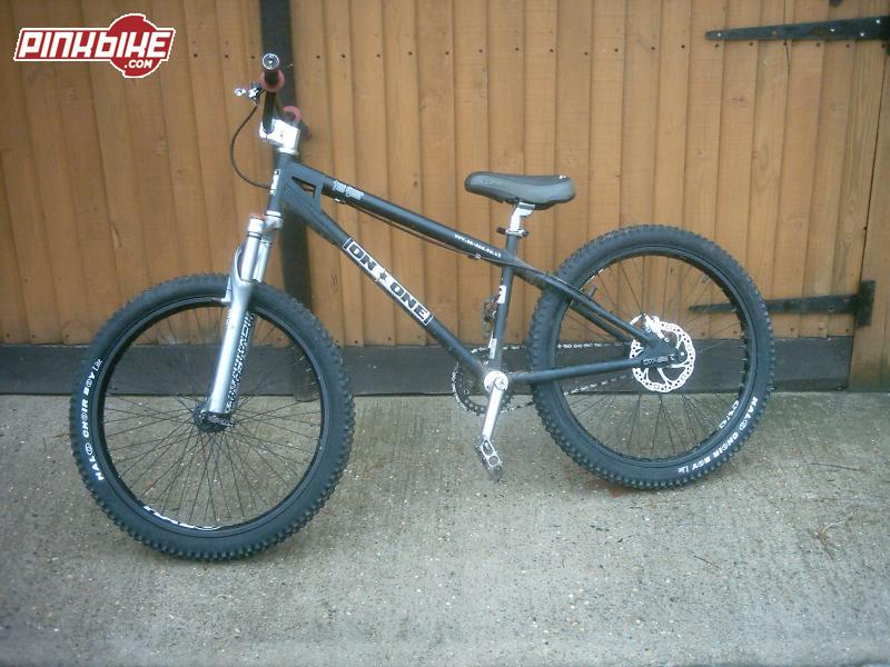 My on-one gimp with pylos on 80mm, sas wheels gusset pigmie cranks and hope mini.