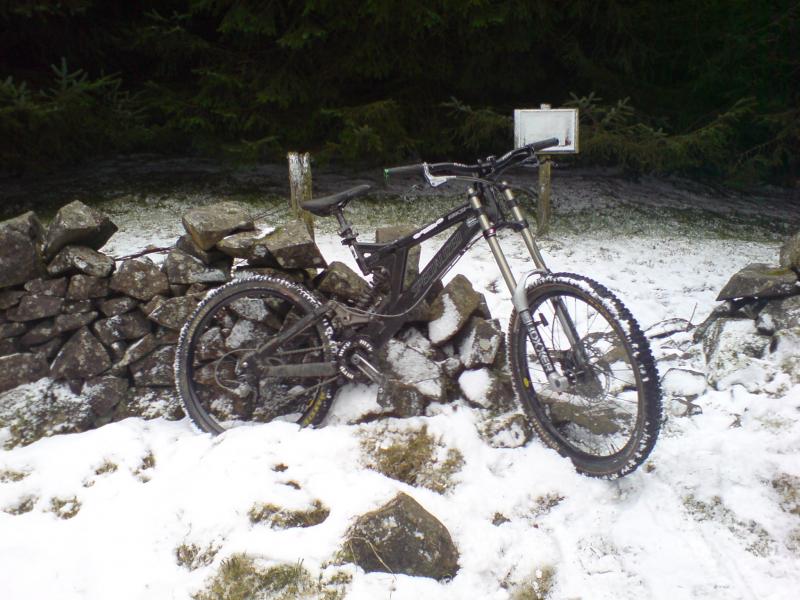 Picture of the bike on a snowy ride(its hard to take pics of riding when your on your own so these will do)