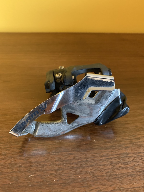 Dérailleur Avant SRAM X7 2x10 Vitesses - Attache 35 Mm, Traction Inférieure, Capacité 45T, Pour VTT, Neuf (dépose)