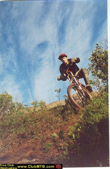 John riding the very steep chute
at white hills, john always goes first 