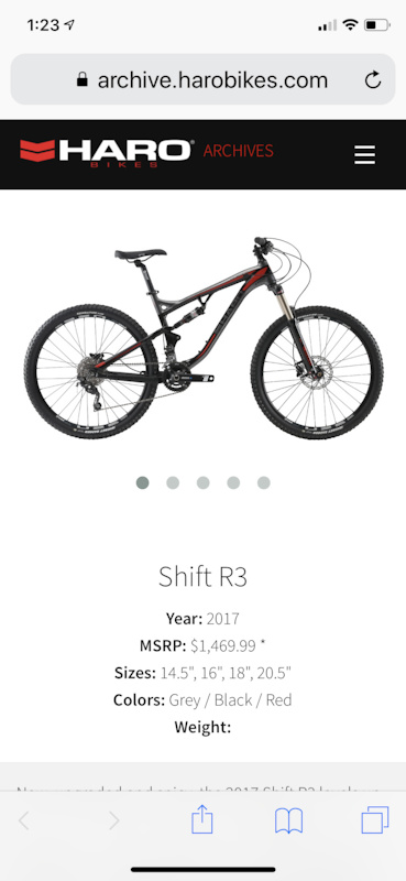 haro shift r3 2017