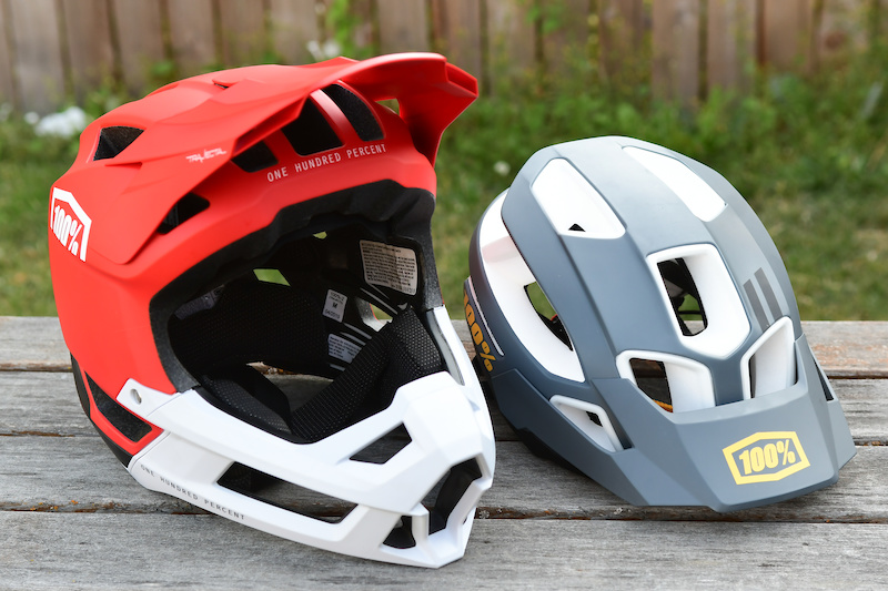 Red MD 100% Trajecta Full-Face Helmet 