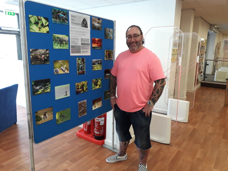 My first library exhibition of my work. Pics on both sides of the board, looking quite proud, but nervous over the communities response. All good so far....next weekend, all going well, covering Ziggy Marley on his world tour in the UK. Waiting on email and photo clearance.