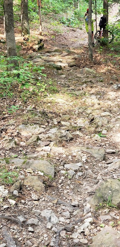 Some of the rocky section near the beginning.