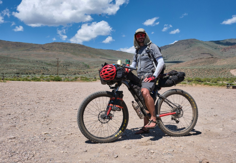 man on mountain bike