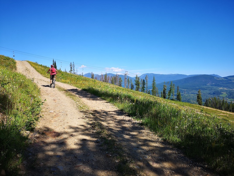 Ski Hill Climb Mountain Biking Trail - Kimberley, BC