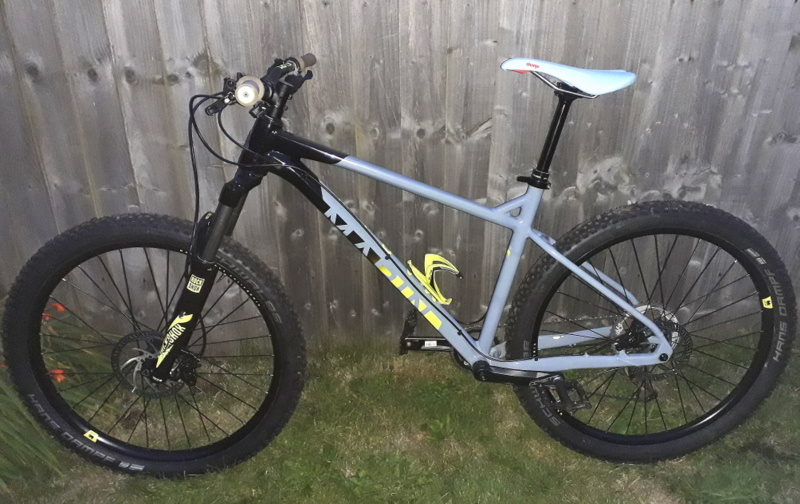 Just picked this little monster up tonight. Long, slack and ready to go. Feels like a downhill bike without rear shock, beefed up oversized tubing and low BB stance, and lighter than it looks. This could be fun !!