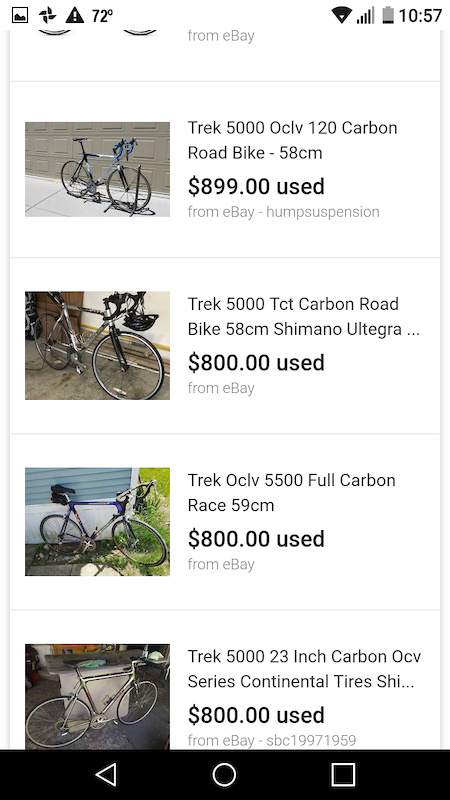trek 5000 carbon road bike price