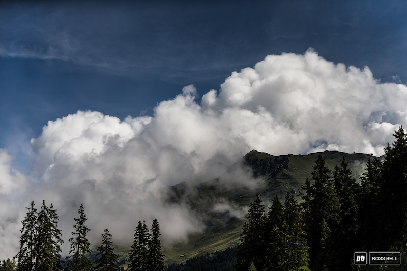 Lenzerheide was shrouded in cloud this morning but it burned off quickly once the sun flooded into the valley.