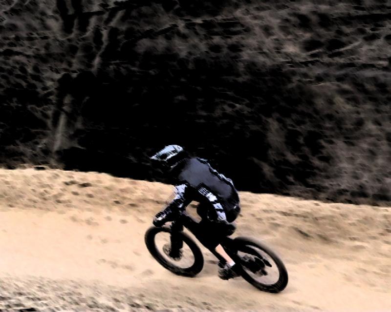 The bottom of the Cwmcarn DH track