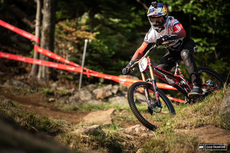 Aaron Gwin is back between the tape and on a track that has treated him well over the years