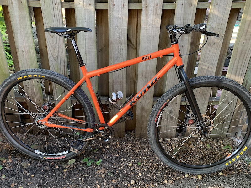 2012 Kona Unit Rigid Steel Singlespeed 29er 19” Orange For Sale