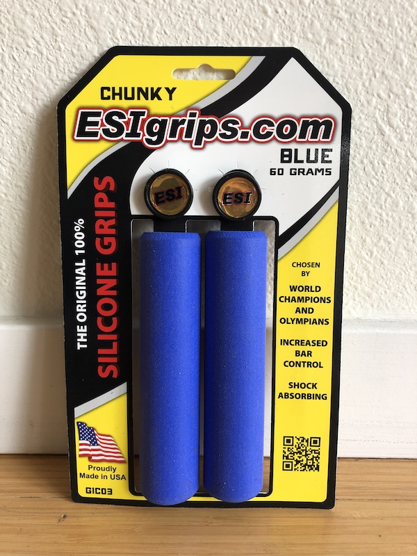 ESI Chunky mountain bike grips blue For Sale