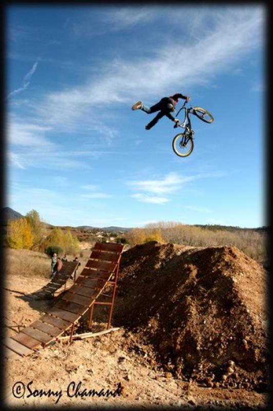 one of the sickest wooden jump to dirt landing...