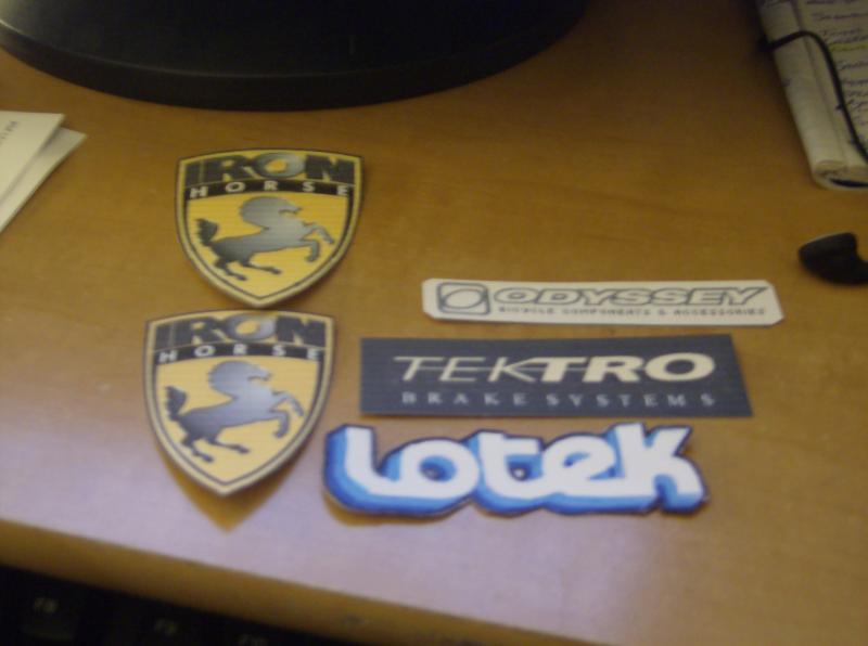 Just the 5 stickers that i made (just printed logos on sticker paper), they turned out OK.