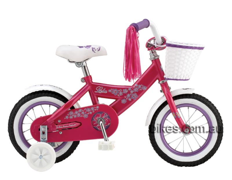 pink bike with training wheels