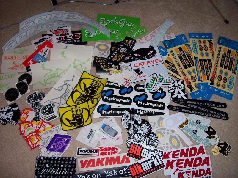 My stickers, i already stuck a bunch on my bike and gear looking for new places to stick them