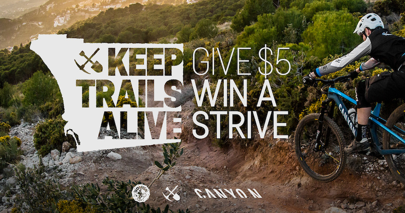Keep Trails Alive! Donate $5 to SDMBA and you could win a Canyon Strive.
