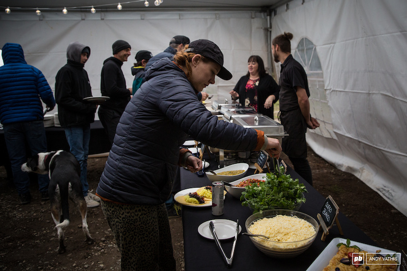 What's a party without a feast? Post ride burritos quick off the night's festivities.